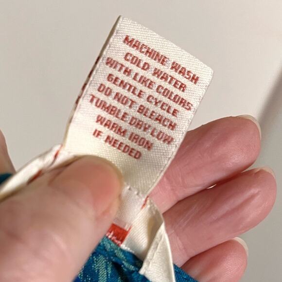 SUNDANCE Teal Embroidered Cotton Silk Blouse Size XS Long Sleeve Crochet Trim - Picture 6 of 7